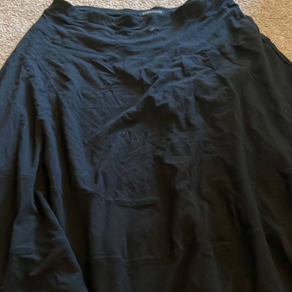 Eileen fisher small black stretchy skirt - Picture 4 of 6